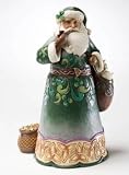 Jim Shore Heartwood Creek from Enesco Green Irish Santa Figurine 10.25 IN