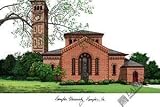 Hampton University Lithograph 14x10 Unframed Lithograph