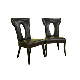 Baxton Studio Jacopo Set of 2 Dining Chair, Espresso Brown