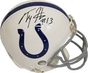 T.Y. (TY) Hilton signed Indianapolis Colts Replica Mini Helmet
