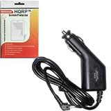 HQRP Car Adapter / Charger for Navman iCN 510 / 520 / 550 GPS Device Replacement plus HQRP Universal Screen Protector