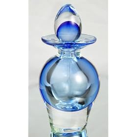 Cobalt Blue Art Glass Perfume Bottle X143-2