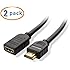 Cable Matters 2-Pack High Speed HDMI Extension Cable with Ethernet 1.5 Feet - 3D and 4K Resolution Ready