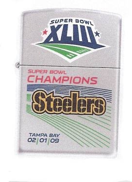 Pittsburgh Steelers Super Bowl XLIII Champions Commemorative Zippo Lighter