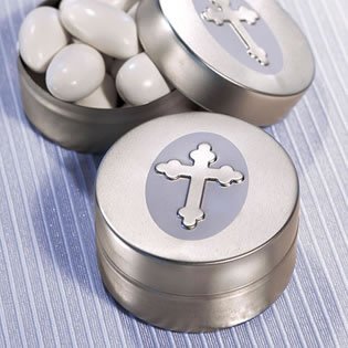 Silver Cross Design Mint Tin, 200