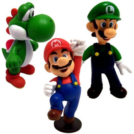 Nintendo Super Mario Mini Figures - Mario, Luigi And Yoshi - Designer Vinyl Figure