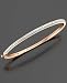 18k Rose Gold Over Sterling Silver Diamond Accent Bangle Bracelet