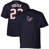 NFL Reebok Arian Foster Houston Texans #23 Scrimmage Gear Player T-Shirt - Navy Blue (Large)