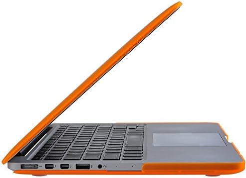 SamuraYi - 3 in 1 Translucent Hard Case Cover &amp; Silicon Keyboard Cover &amp; Microfiber Cleaning Cloth for 13-inch MacBook Pro 13.3" with Retina Display (Model A1502/ A1425), Orange R13OG3