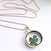 Gmai Fashion Jewelry Bead Chain Dried Flowers Pendant Necklace