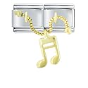 Musical Eighth Note Dangle Italian Charms
