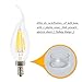 SUNMEG C35T 6W LED Candelabra Bulb E12 Base,LED Filament Bulb Dimmable, 2700K Warm White, 360 Degree Beam Angle, Equivalent to Standard 60W Incandescent Chandelier Bulb (10 Pack)