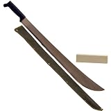 29 Inch Steel Machete with Sharpening Stone and Sheath, Emergency Zone Brand