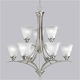 Progress Lighting Trinity Brushed Nickel Nine-Light Chandelier