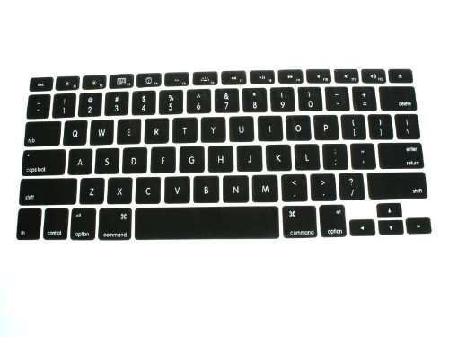 Wacces New Black Keyboard Cover Skin for New Macbook White 13″ unibody (A1342)