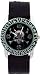 Skull Bones Green Round Voodoo Symbol Bezzle Green Dial Punk Gothic Cemetary Voodoo Skater Black Print Leather Band Wrist Watch