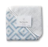 SwaddleDesigns Washcloth Set - Very Light Blue with Blue Mod Squares SwaddleDesigns Washcloth Set - Very Light Blue with Blue Mod Squares