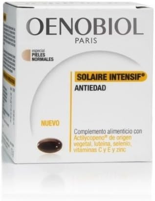 Pack 2 X Oenobiol Solaire Anti Aging Sun Tan Tanning 30 Caps Total 60