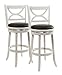 Boraam Florence Bar Height Stool, 29-Inch, Distressed White, 2-Pack