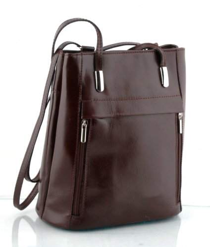 Leder Rucksack - Umh&auml;ngetasche dunkelbraun