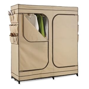 Honey-Can-Do WRD-01272 Double Door Storage Closet with Shoe Organizer, 60-Inch