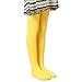 HDE Girl's Stockings Microfiber Opaque Footed Kids Tights (Yellow, Small)