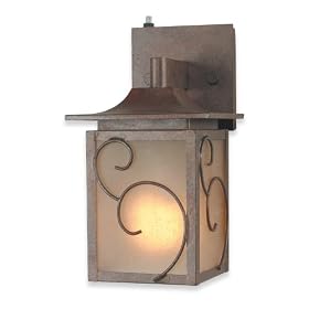 Royce Lighting RL014SM-15 Corinthian Bronze Outdoor Wall Lantern with Frosted Globe by Royce Lighting
