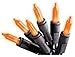 NOMA/INLITEN-IMPORT V34700-88 100-Count Orange Halloween Light Set with Black Wire
