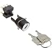 Omron A165K-T2AL-2 Key Type Selector and Switch, Solder Terminal, IP65 Oil Resistant, 16mm Mounting Aperture, 2 Notches, Automatic Reset Method, Left Key Release Postion, Round,Double Pole Double Throw Contacts