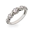 Sparkling Diamond Cut CZ Sterling Silver Journey Ring