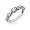 Eve's Addiction Sparkling Diamond Cut CZ Sterling Silver Journey Ring, 6