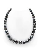 9-11mm Tahitian Multicolor Pearl and Diamond Rondelle Necklace thumbnail