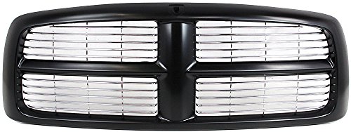 Evan-Fischer EVA17772021821 Grille Assembly Grill Plastic shell and insert Black with chrome