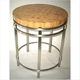 Metropolitan Designer Oasis Round Butcher Block Table