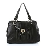 Charles David Roma Black Leather Large Satchel