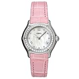 Pink Watch With Diamonds, Ebel 1911 Womens Mini Pink Strap Diamond Watch 
