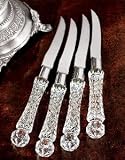 CRYSTAL GIFTWARE S/4 STEAK KNIVES