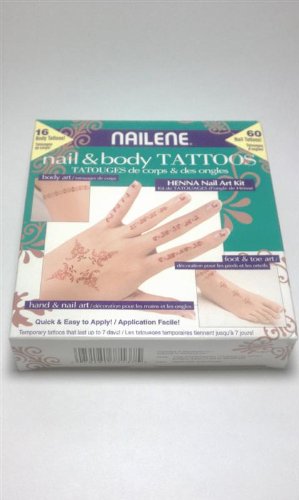 Nailene Nail and body TATTOOS Henna body art kit
