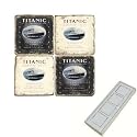 Marble Memo Magnets, set of 4, illustration theme Titanic, antique finish, Dimensions: l 5 x w 5 x h 1 cm