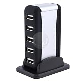 USB Highspeed 7 Port Hub w/ AC Adapter (Silver)