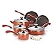Paula Deen Signature Porcelain Nonstick 15-Piece Cookware Set, Coral Speckle  : image