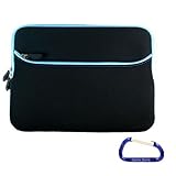 Gizmo Dorks (Black with Electric Blue Trim) Dual Pocket Zipper Laptop Carry ....