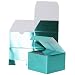 3 x 3 x 2 Teal Green Metallic Foil Gift Box - Sold individually