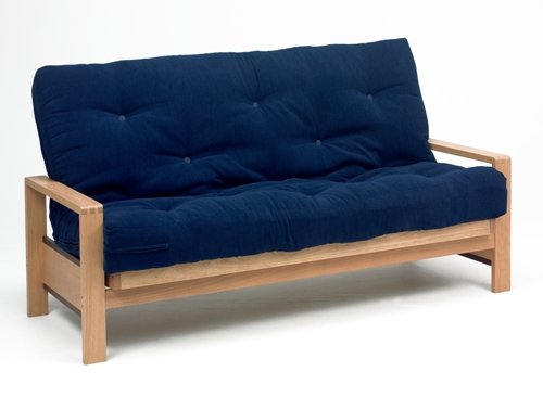 Milan 3 Seat Futon Sofabed in Navy Drill