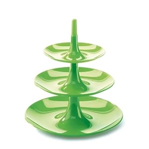 Koziol,Babell 3180568, Indispensable Green Tiered Tray, 12,36X12,36X13,39-Inch by Koziol