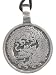 Detailed Dragon Design Pewter Pendant Necklace