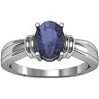 14K White Gold Iolite Ring