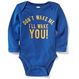 オールドネイビー OLD NAVY/ グラフィックボディスーツ ブルー ロンパース長袖 3～6ヶ月【並行輸入】