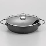 K&uuml;chenprofi 420001028 Gourmet-Pfanne Premium 28 cm Gusseisen mit Glasdeckel