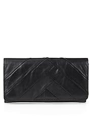 Leather Pleated Large Purse